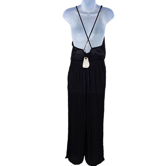 prAna Jumpsuit Women's Size Small Black Wide Leg Lightweight Summer Vacation - Picture 5 of 13